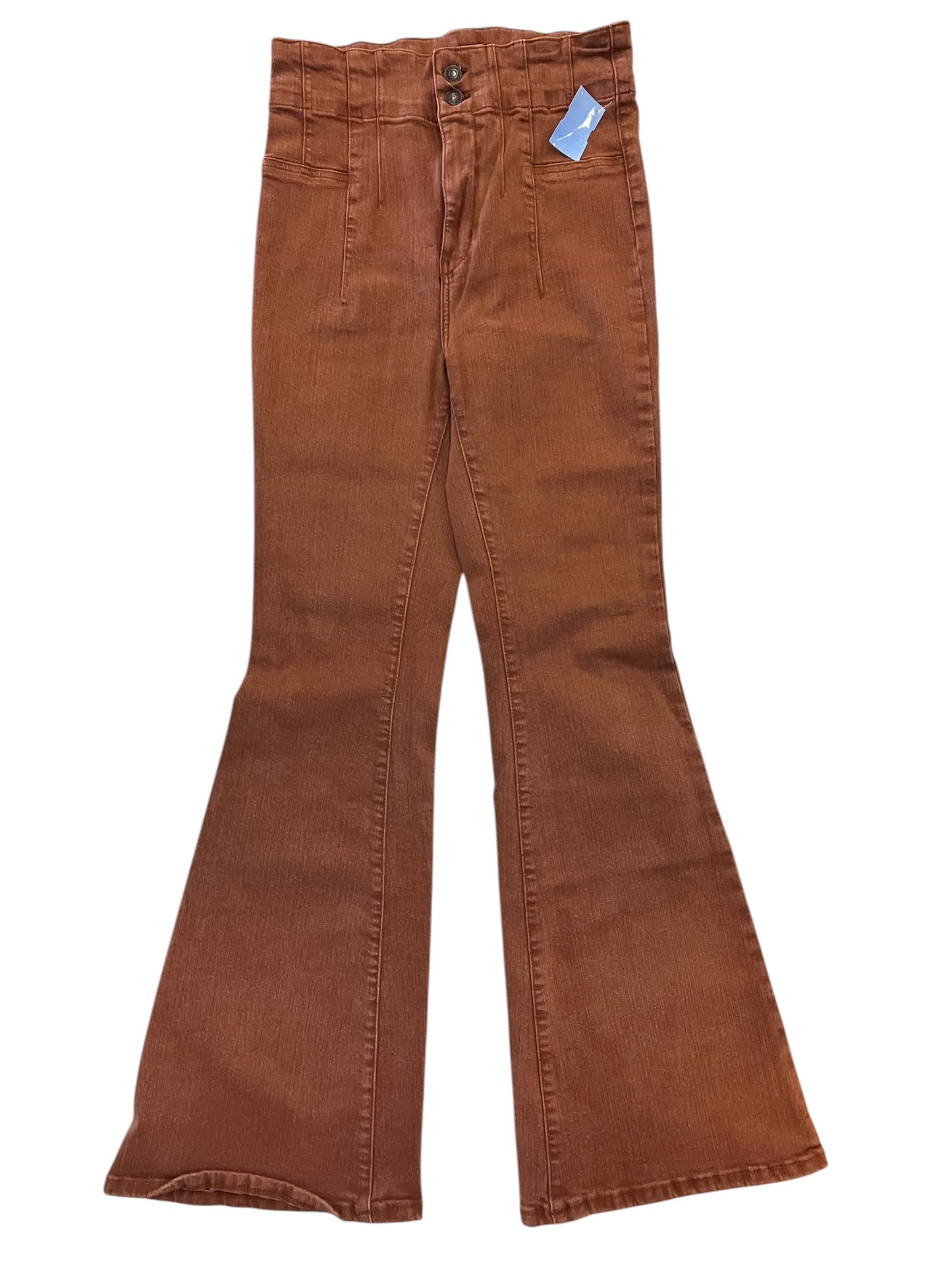 Jeans Flared By We The Free In Orange Denim, Size:8