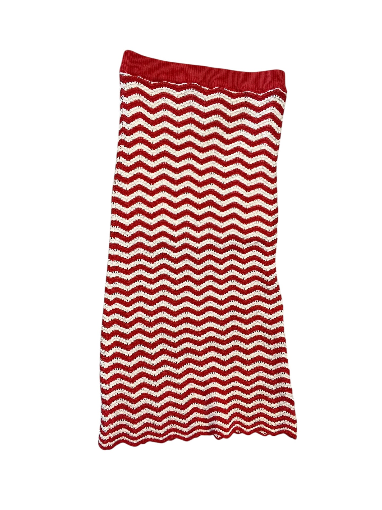 Skirt Midi By Talulah In Red & White, Size:M