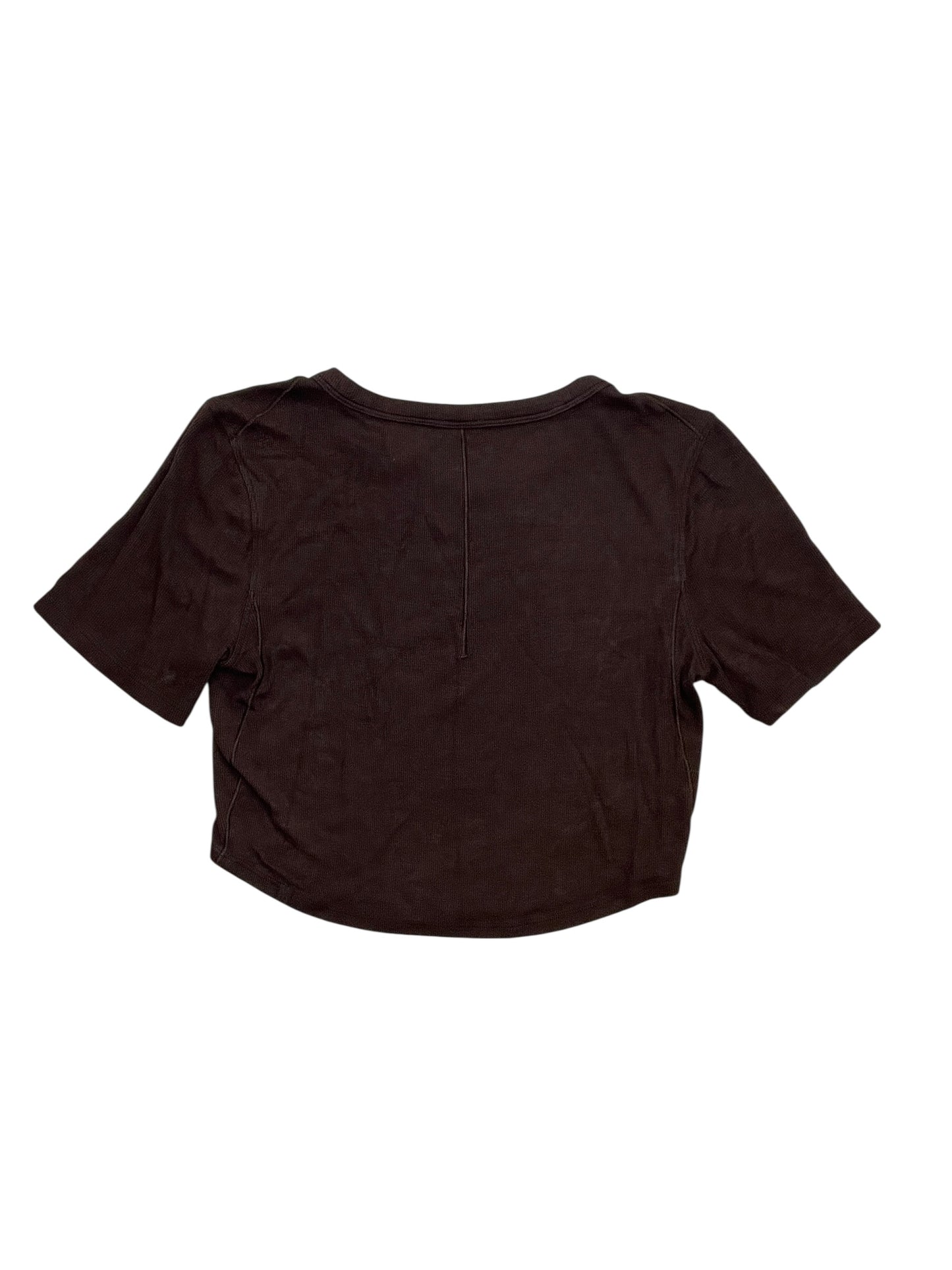 Athletic Top Ss By Lululemon In Brown, Size:S