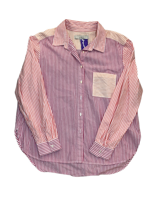 Top Ls By Loft In Striped Pattern, Size:L