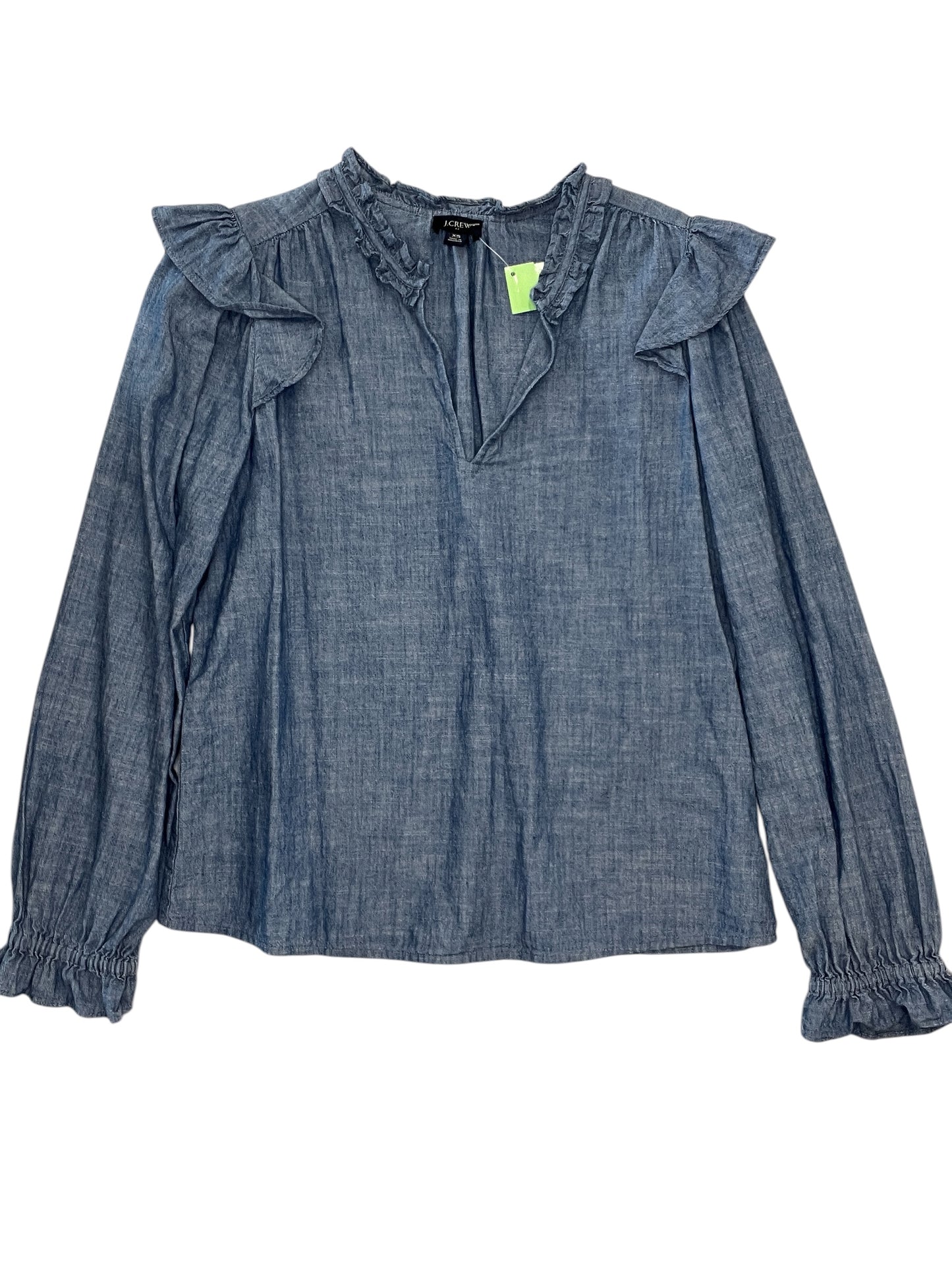 Blouse Ls By J. Crew In Blue, Size:Xs