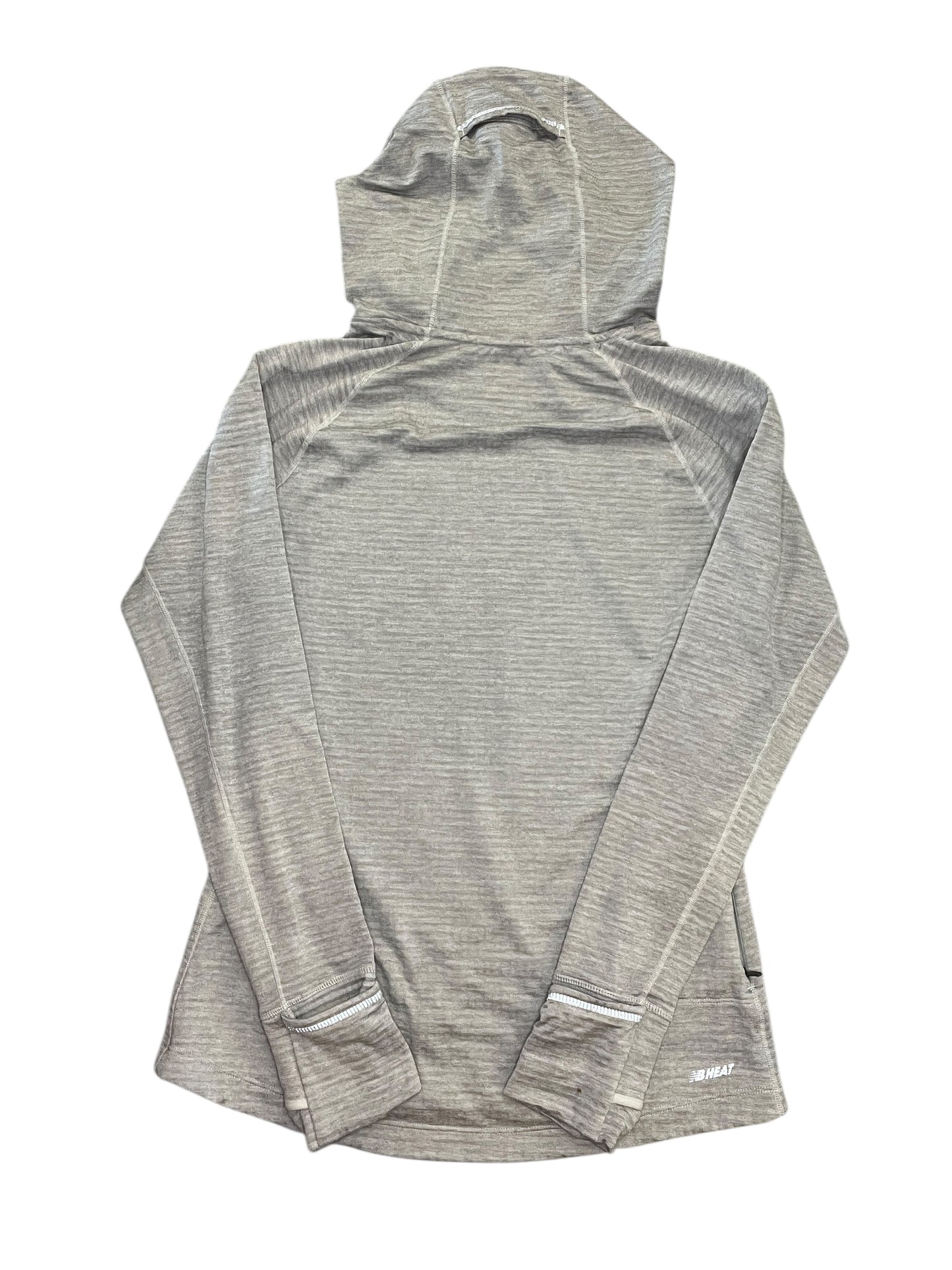 Athletic Top Ls Hoodie By New Balance In Grey, Size:M