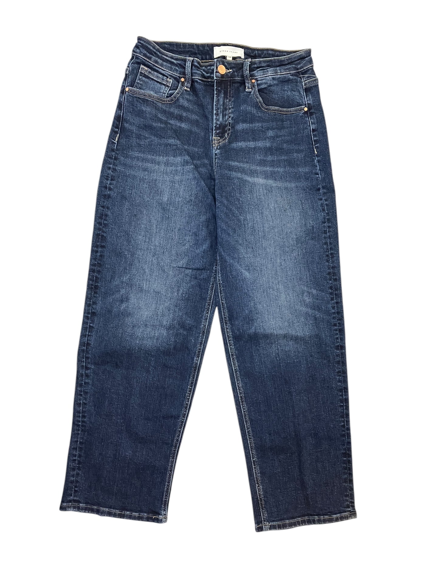 Jeans Straight By Risen In Blue Denim, Size:6