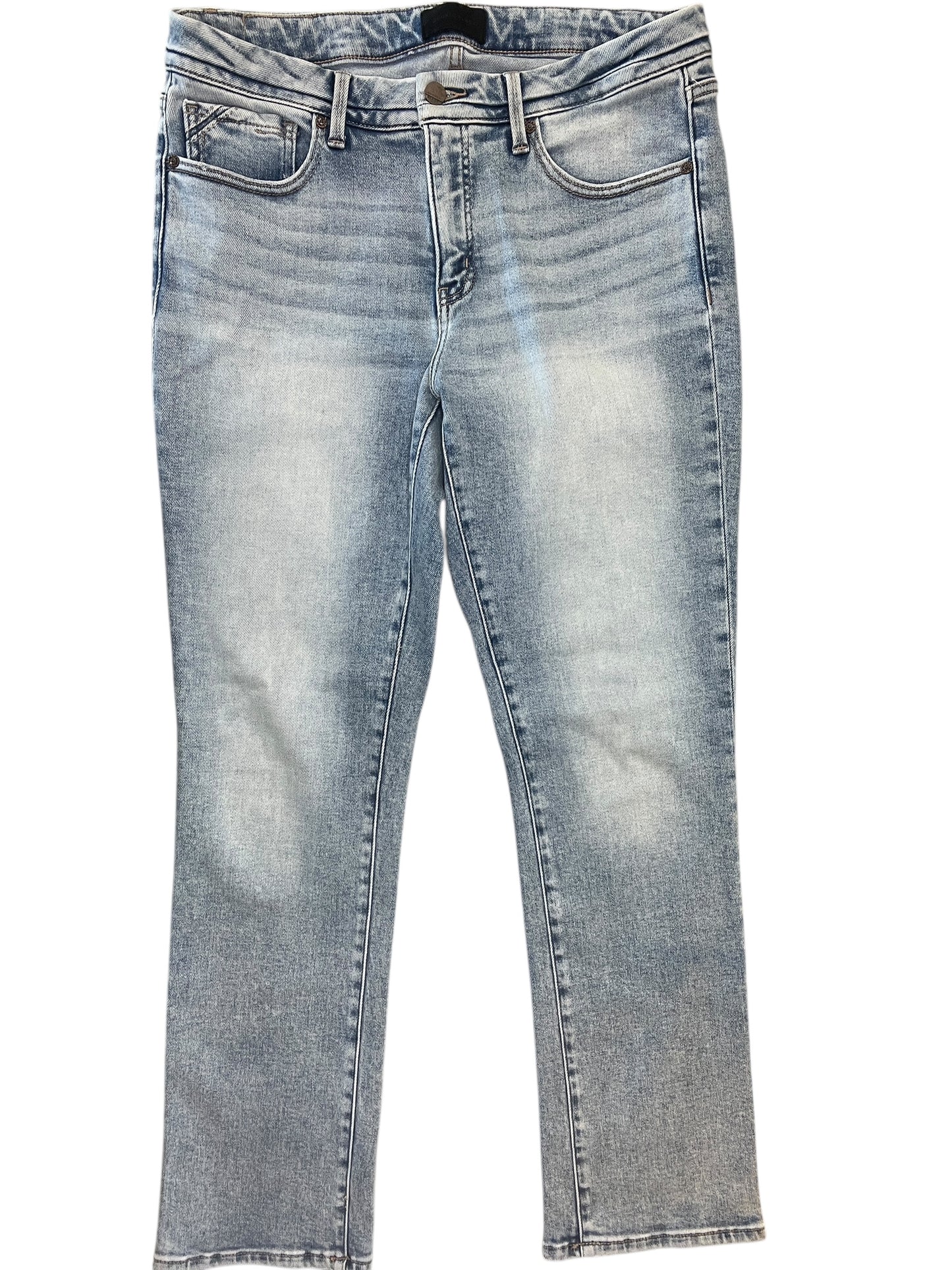 Jeans Straight By Buckle Black In Blue Denim, Size:10