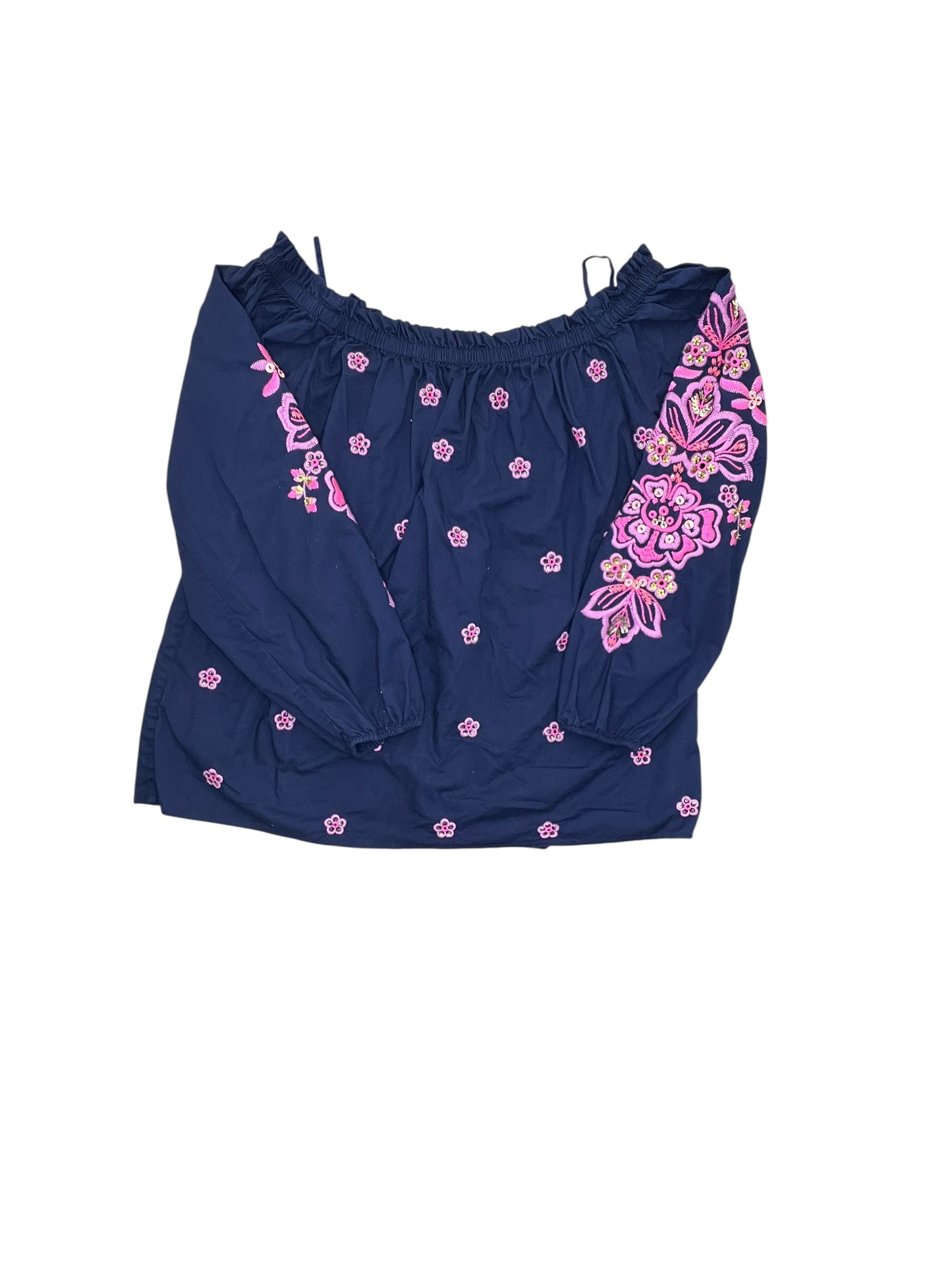 Blouse Designer By Lilly Pulitzer In Navy, Size:S