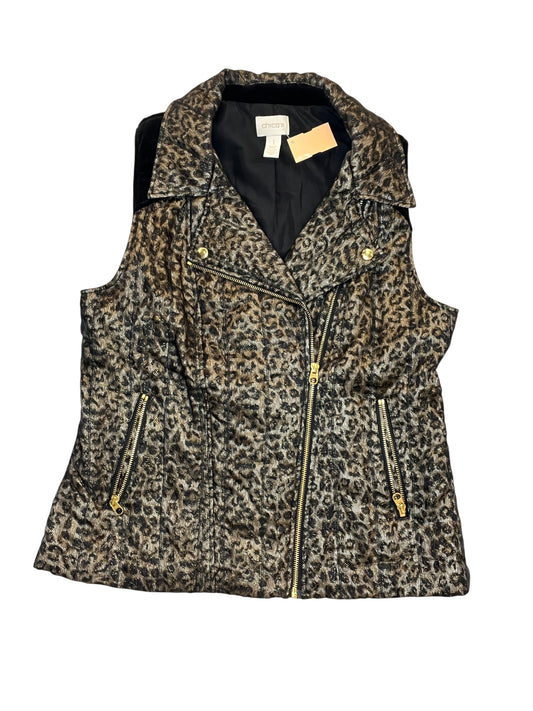 Vest Puffer & Quilted By Chicos In Animal Print, Size:M