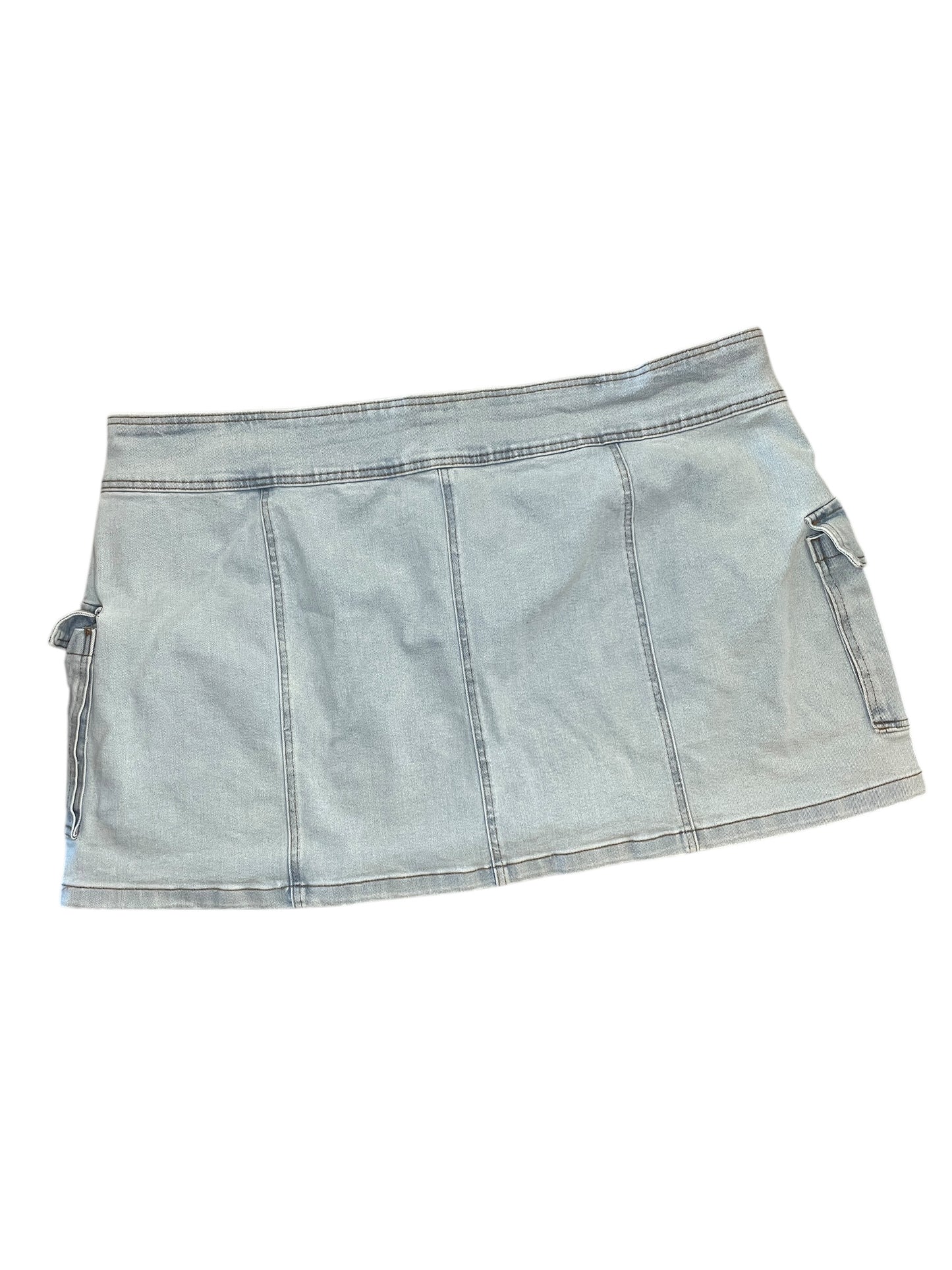 Skirt Mini & Short By Arula In Blue Denim, Size:3X
