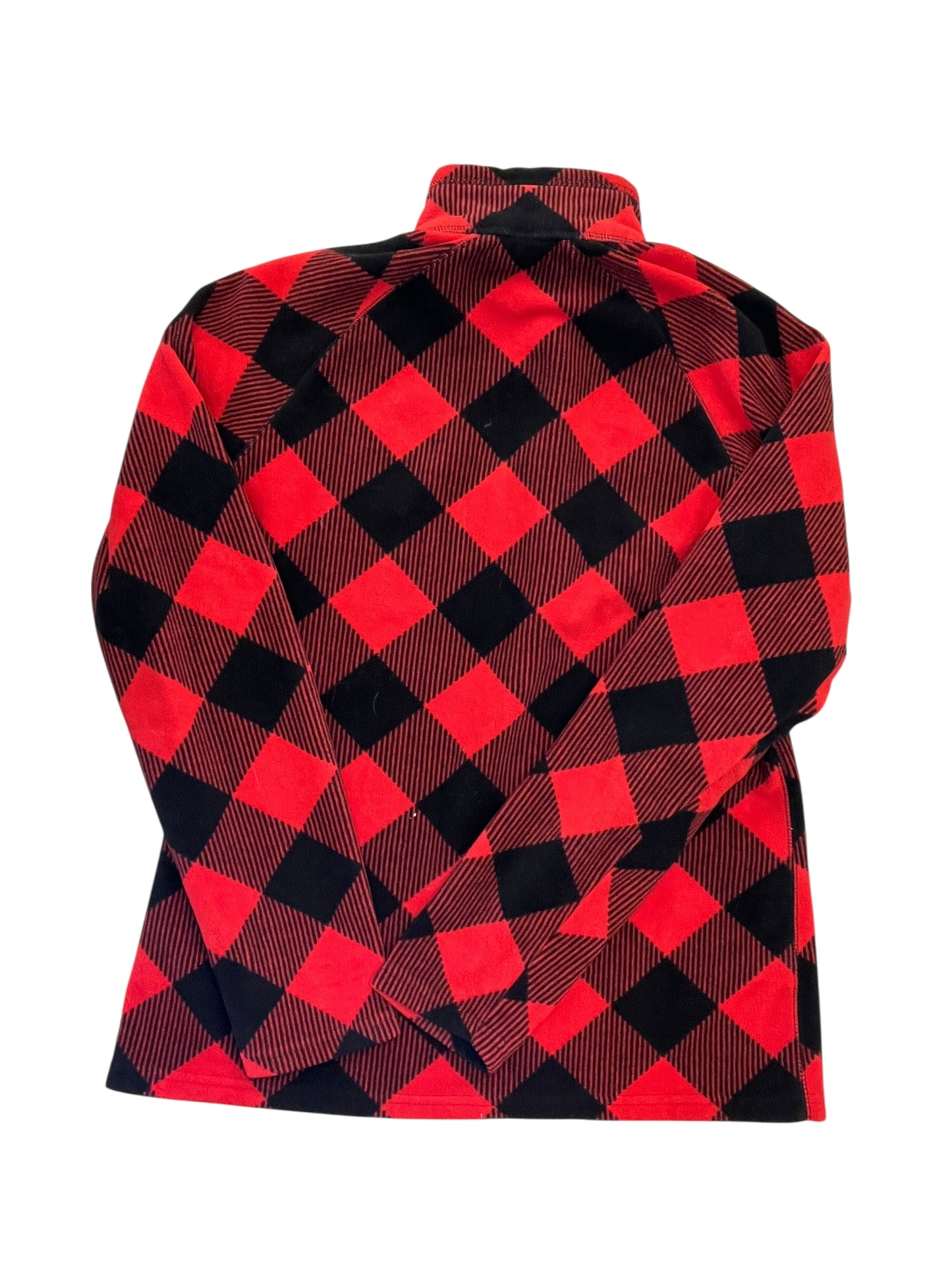 Sweatshirt Collar By Eddie Bauer In Black & Red, Size:M