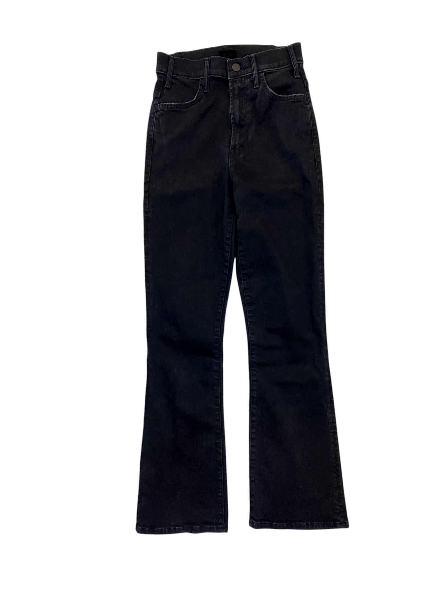 Jeans Boot Cut By Mother In Black Denim, Size:0