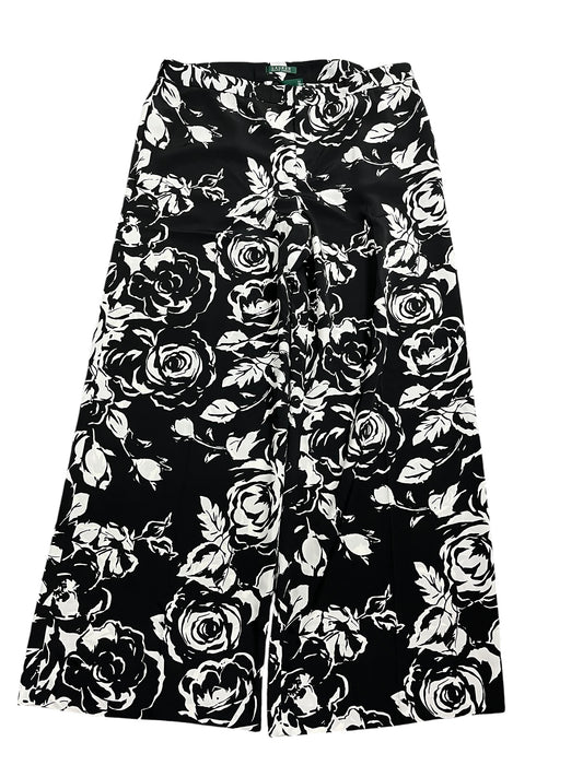 Pants Wide Leg By Lauren By Ralph Lauren In Black & White, Size:Xl