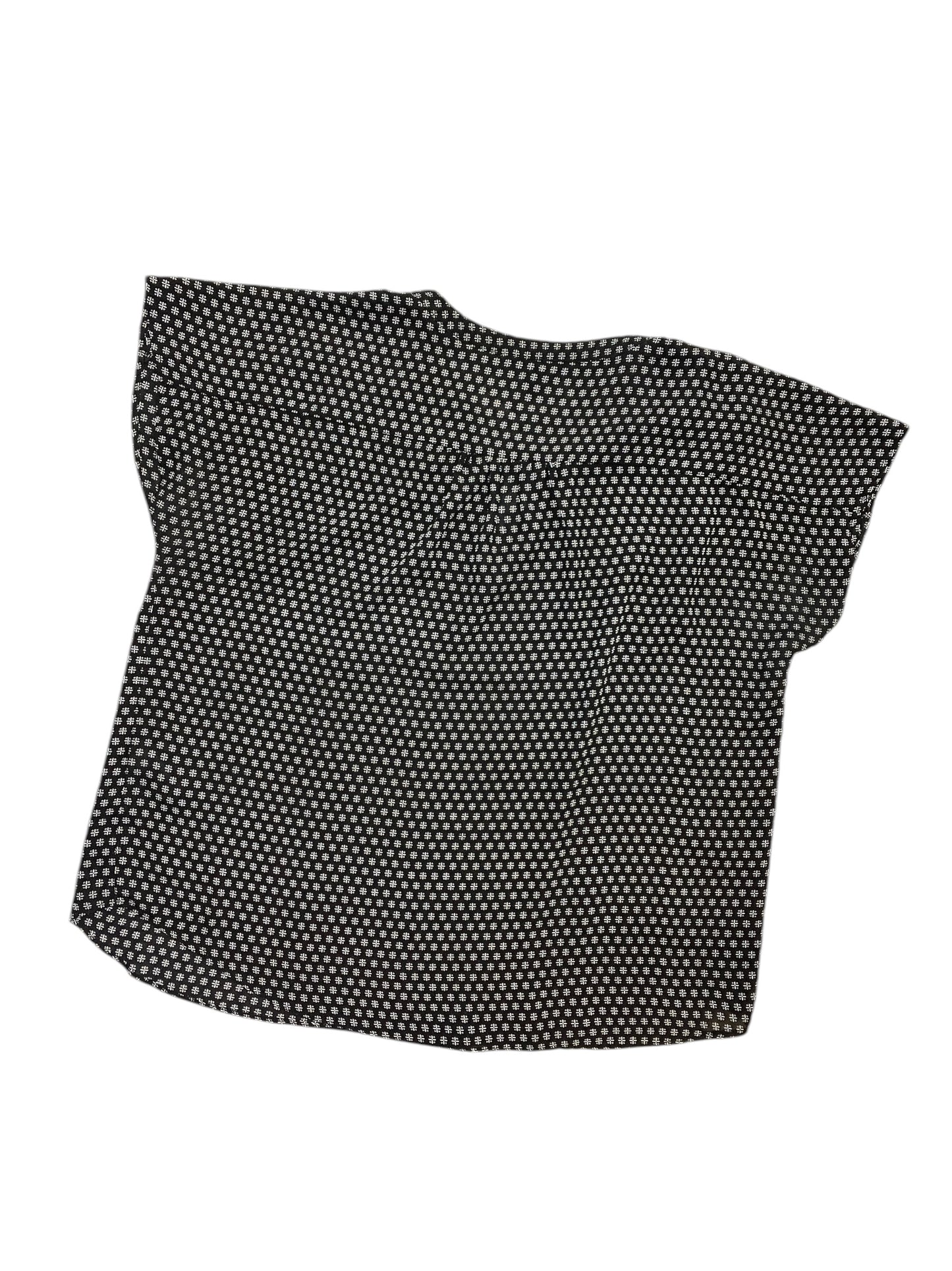 Blouse Ss By Banana Republic In Black, Size:Xl