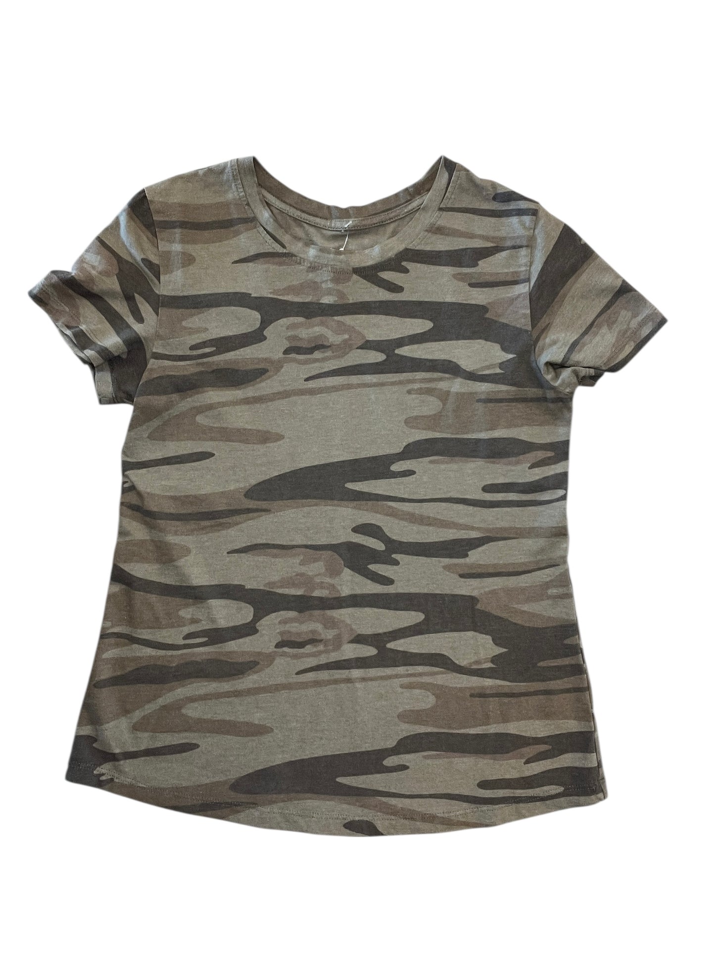 Top Ss Basic By Natural Reflections In Camouflage Print, Size:S