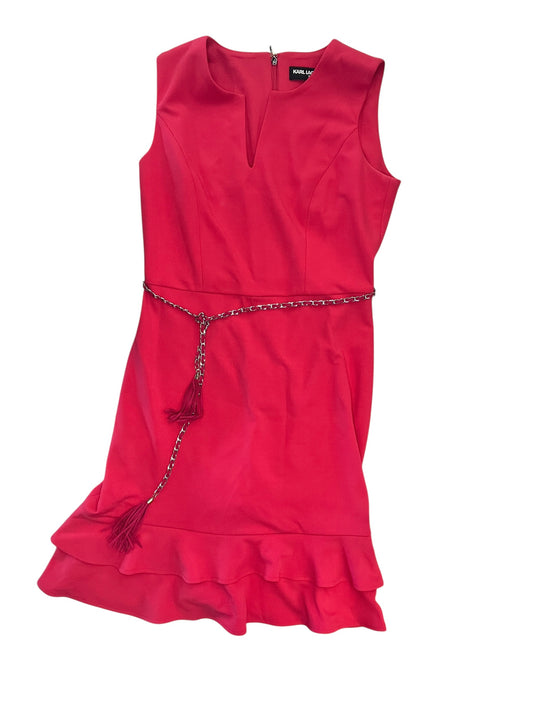Dress Designer By Karl Lagerfeld In Pink, Size:M