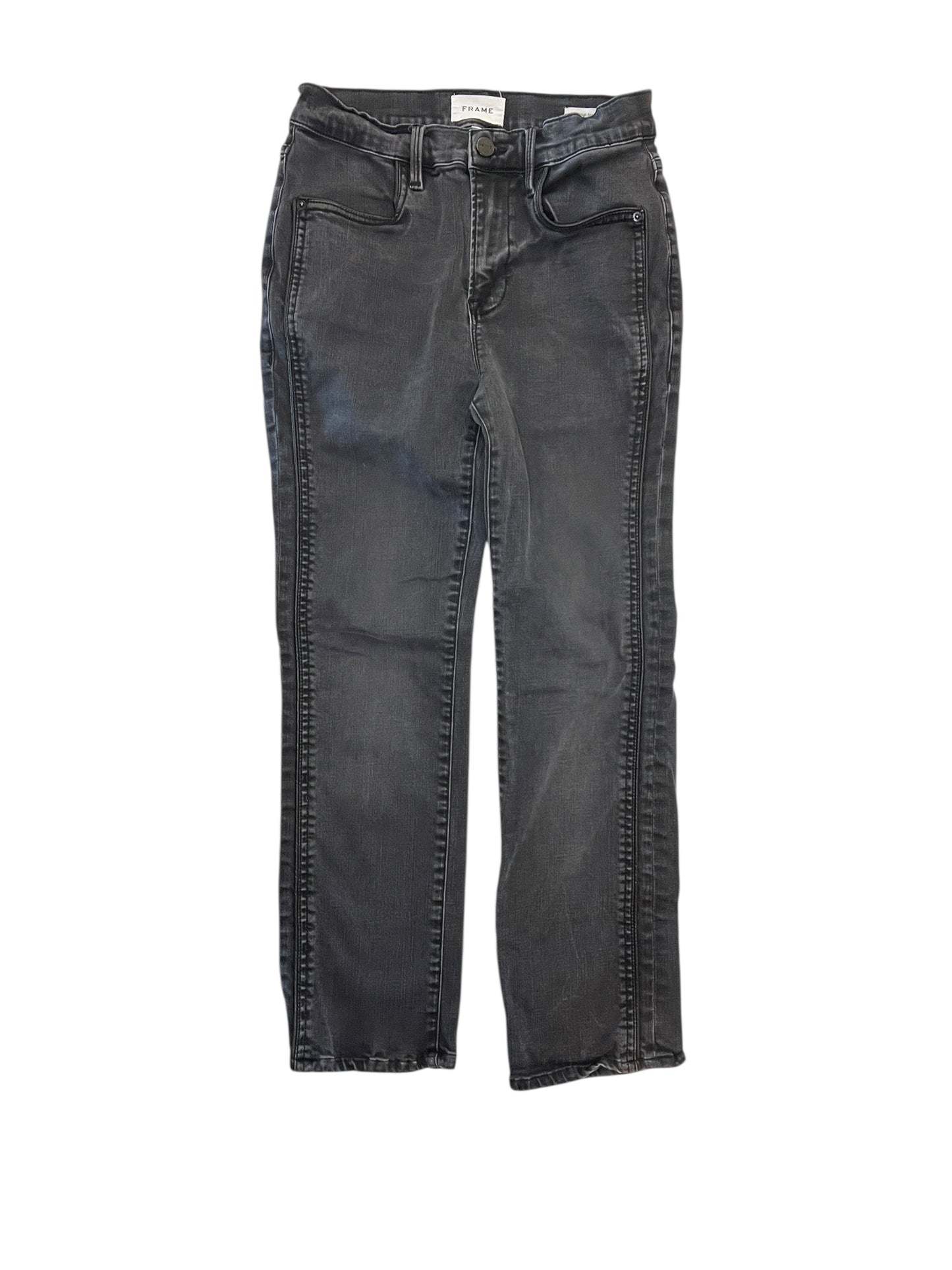 Jeans Straight By Frame In Black, Size:6