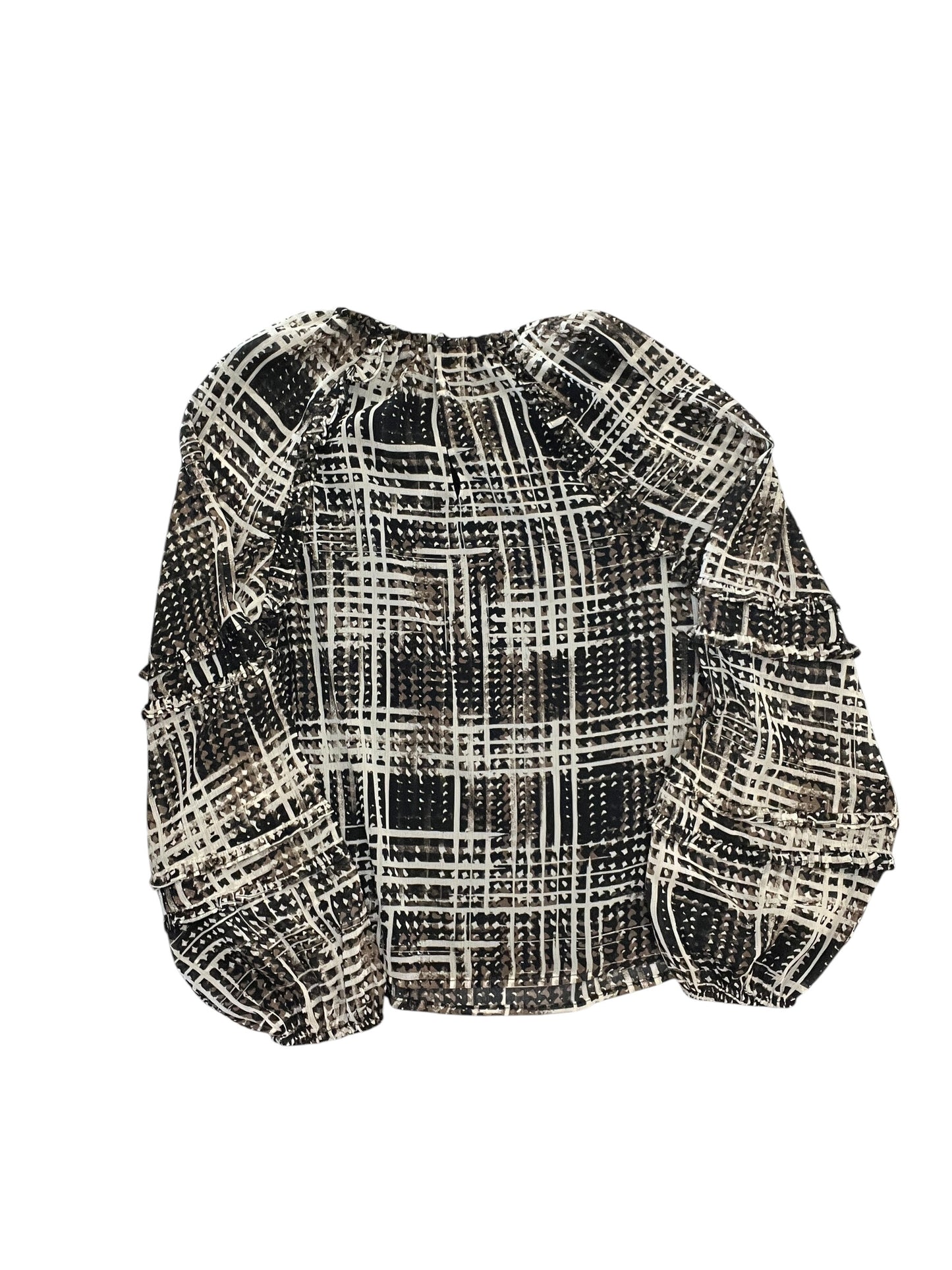 Blouse Ls By Evereve In Brown, Size:Xs