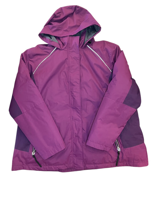 Coat Puffer & Quilted By Free Country In Purple, Size:2X