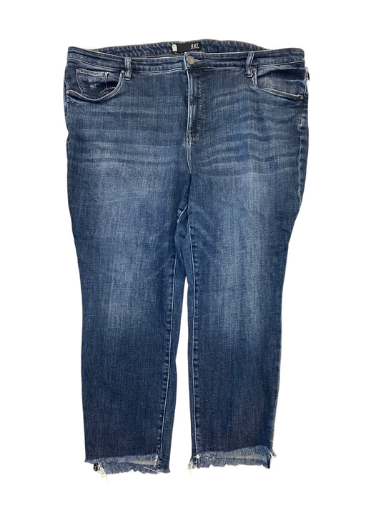 Jeans Cropped By Kut In Blue Denim, Size:22