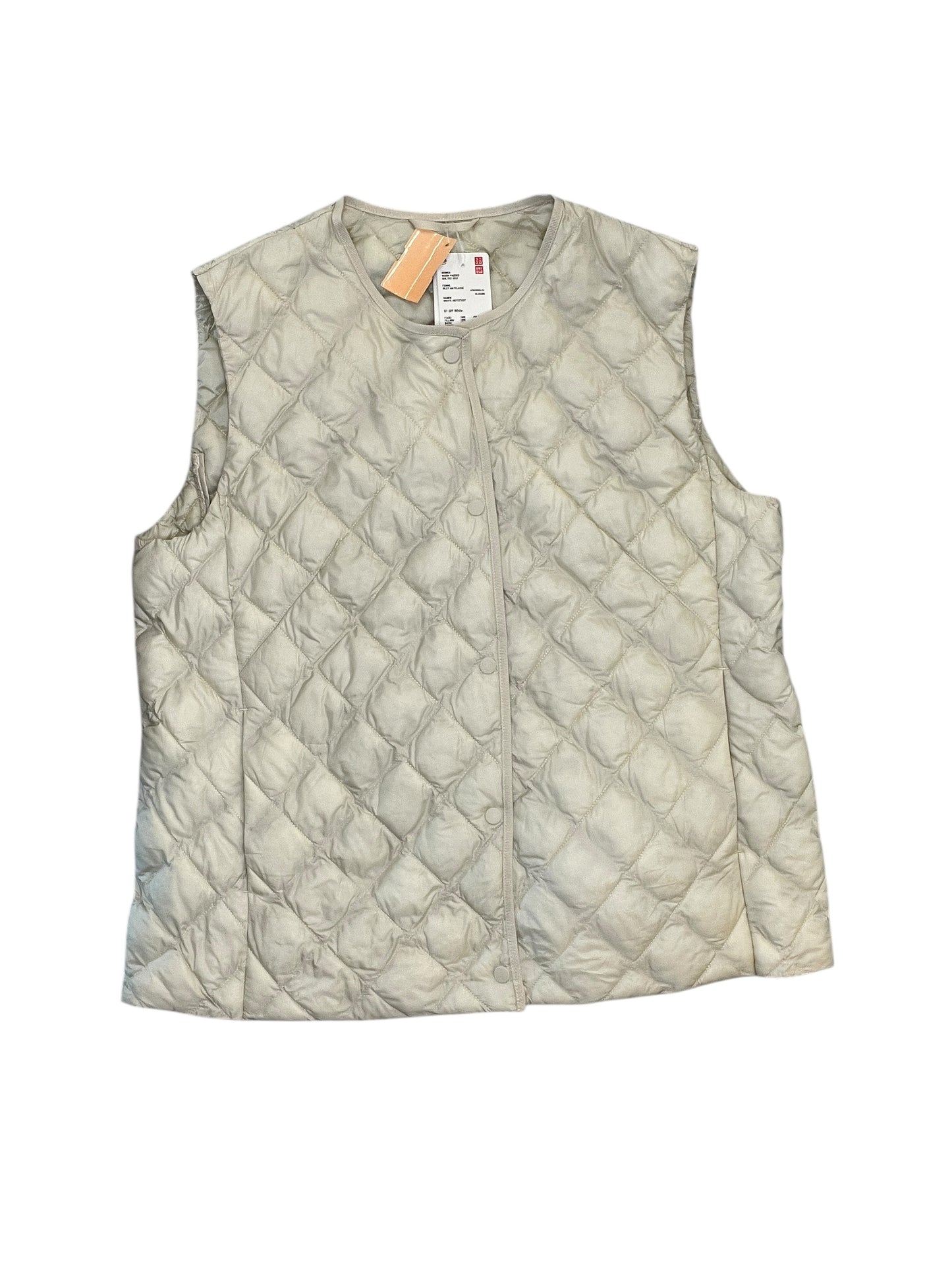 Vest Puffer & Quilted By Uniqlo In Tan, Size:M