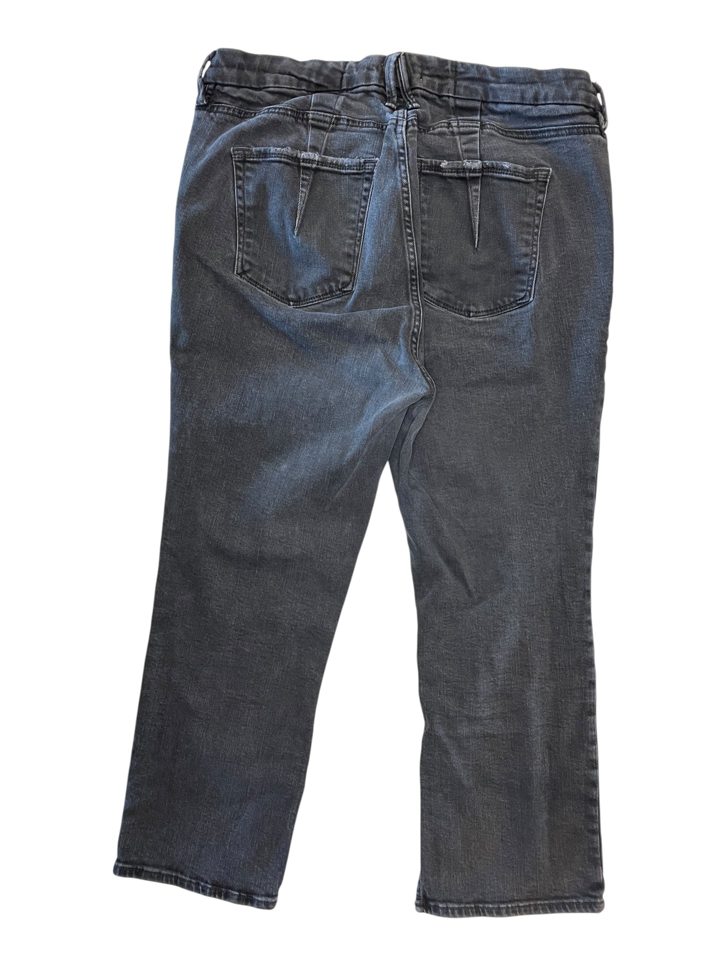 Jeans Boot Cut By Good American In Black Denim, Size:18