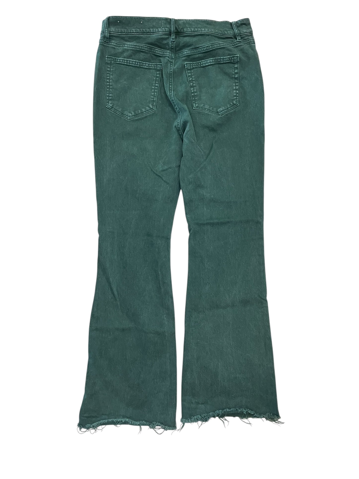 Jeans Flared By Loft In Green, Size:8