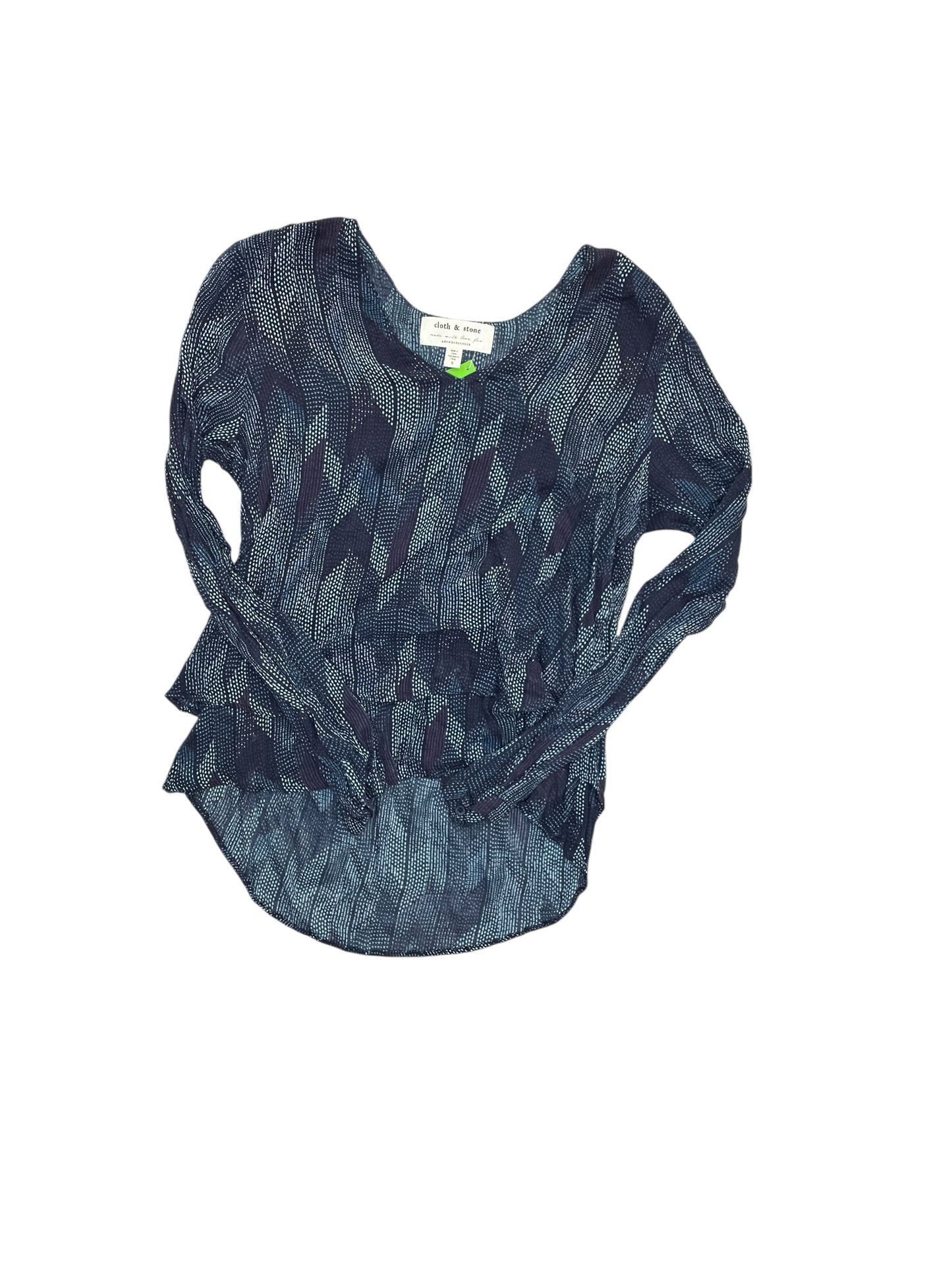 Blouse Ls By Cloth & Stone In Blue, Size:S