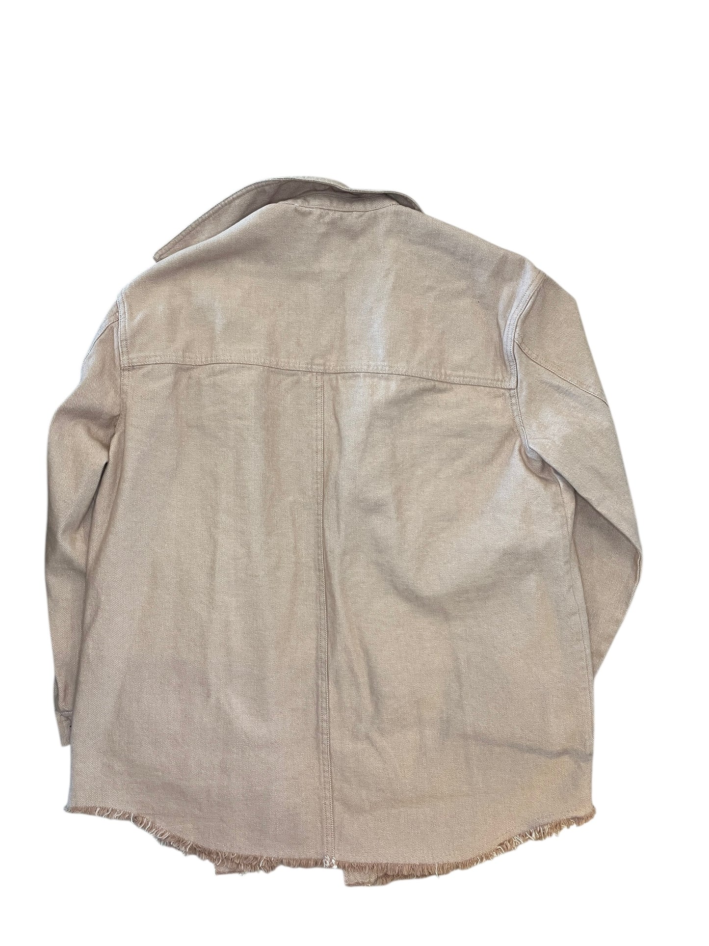 Jacket Shirt By Gentle Fawn In Tan, Size:Xl