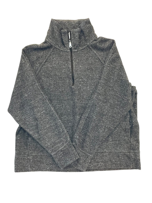 Athletic Top Ls Collar By Nike In Grey, Size:L