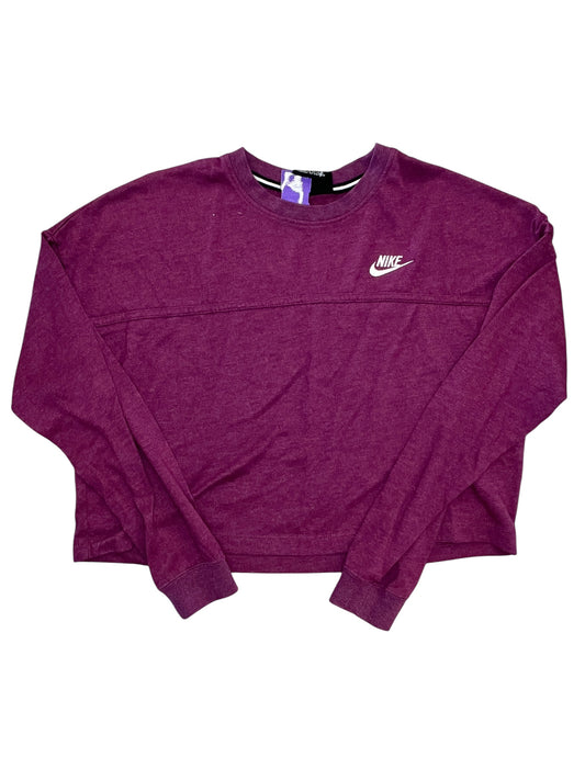 Athletic Top Ls Crewneck By Nike Apparel In Purple, Size:M
