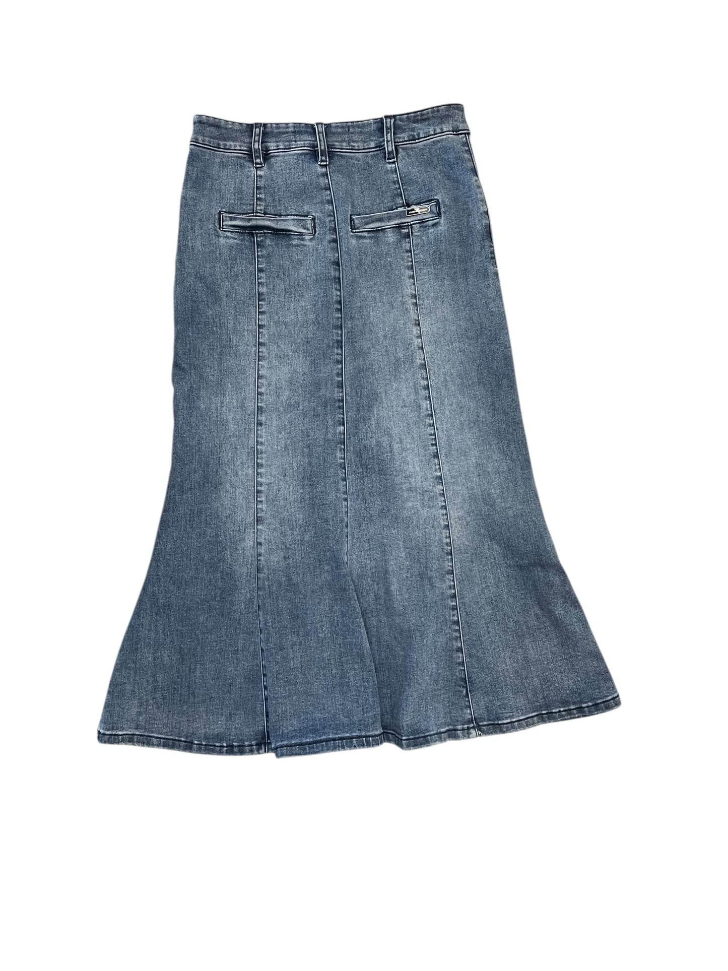 Skirt Midi By Joseph Ribkoff In Blue Denim, Size:S