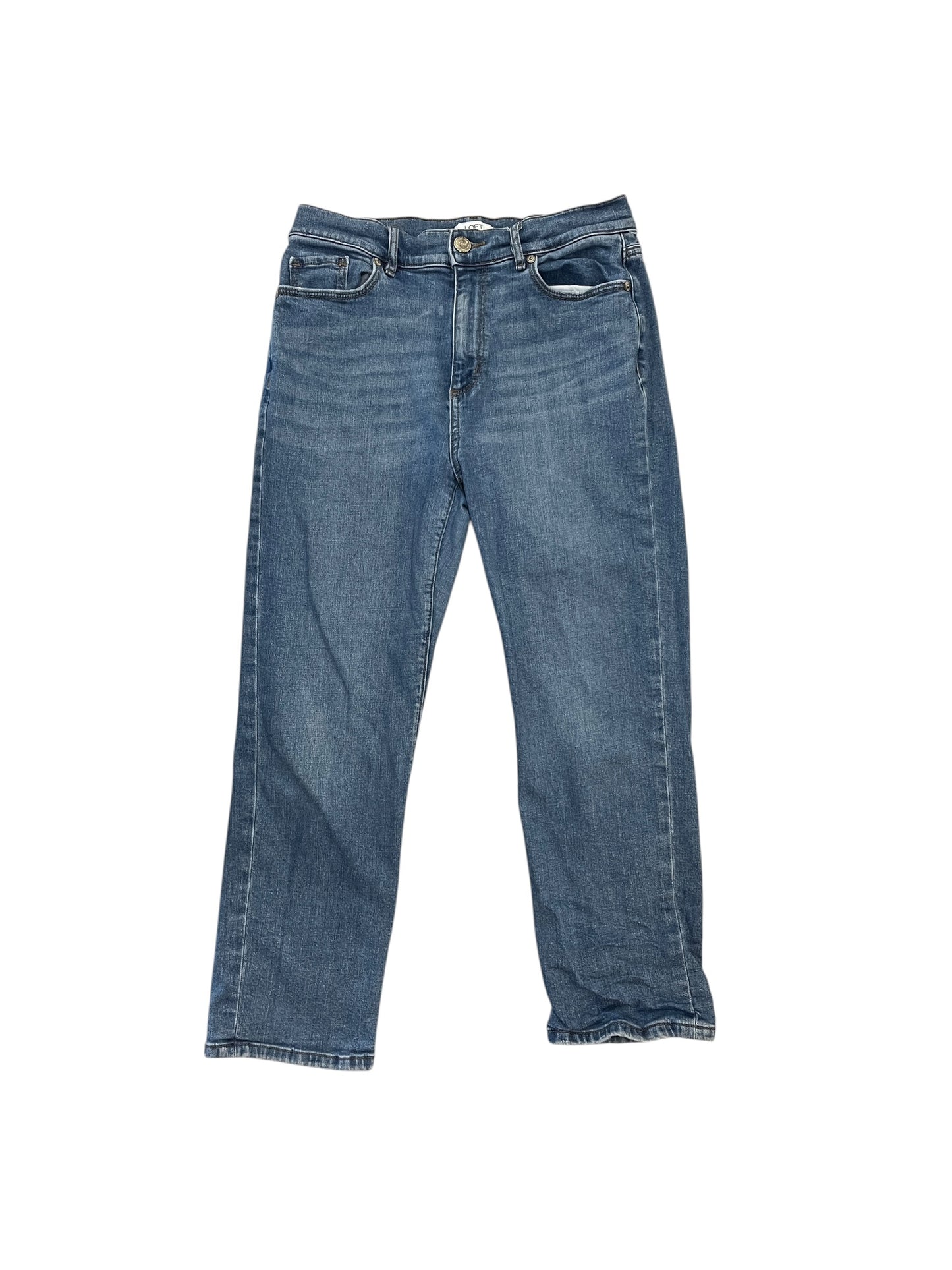 Jeans Straight By Loft In Blue Denim, Size:6P