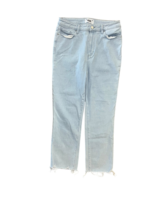 Jeans Straight By Paige In Blue Denim, Size:10