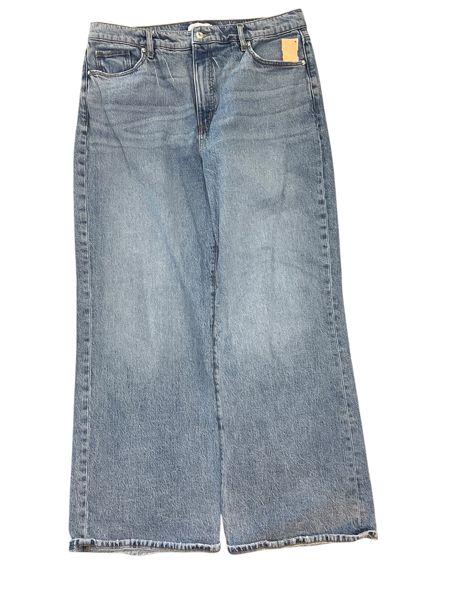 Jeans Wide Leg By Loft In Blue Denim, Size:12