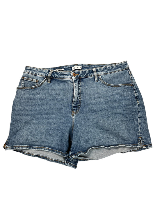 Shorts By Ava & Viv In Blue Denim, Size:Xl