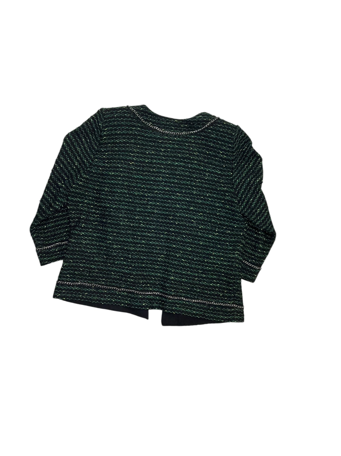Blazer By Ming Wang In Black & Green, Size:Mp