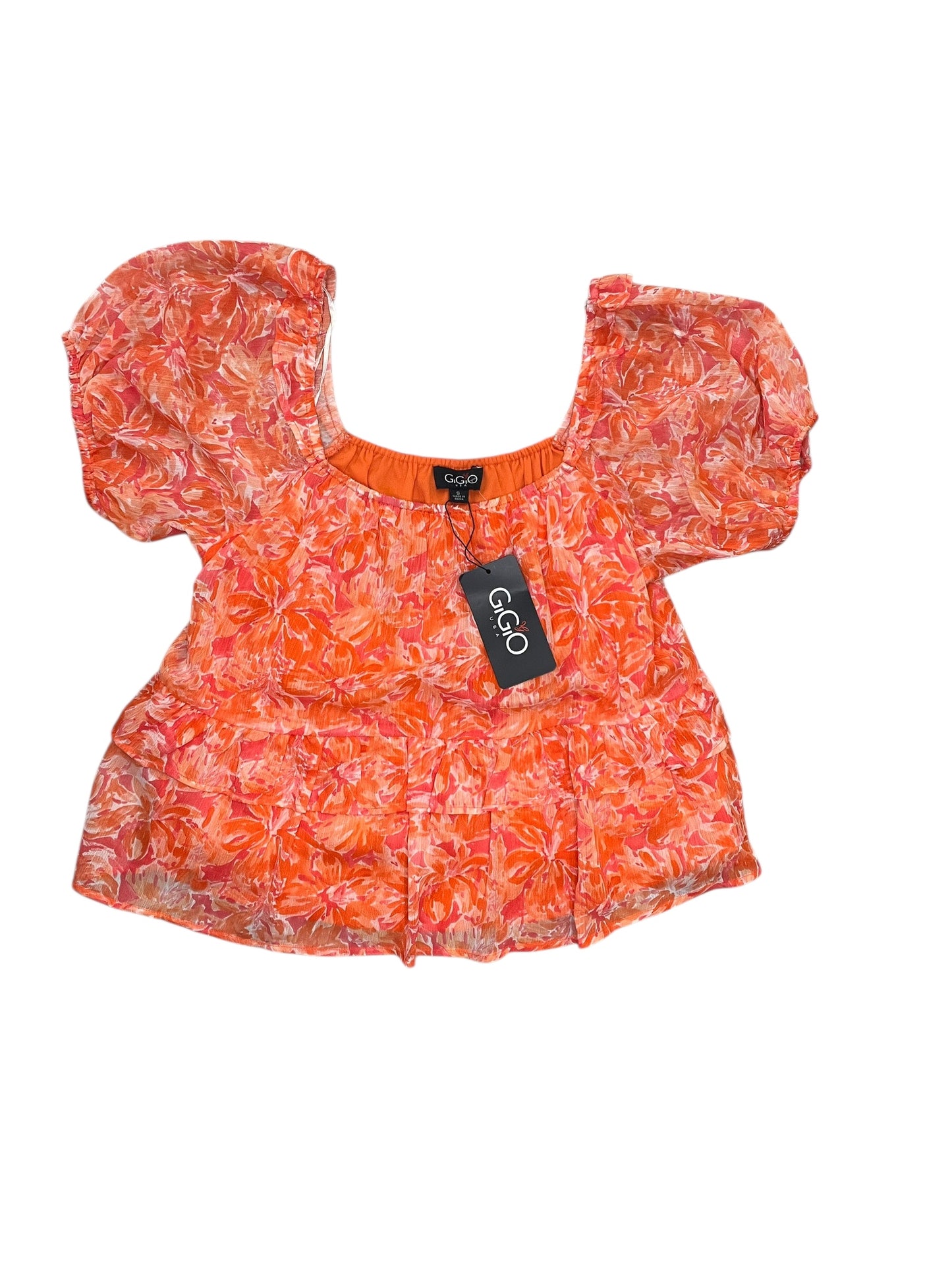 Top Ss By Gigio In Orange & Pink, Size:S