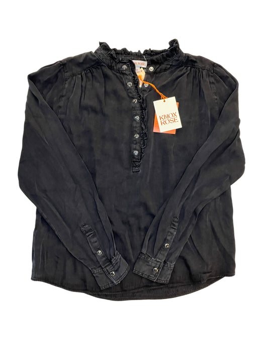 Blouse Ls By Knox Rose In Black, Size:M