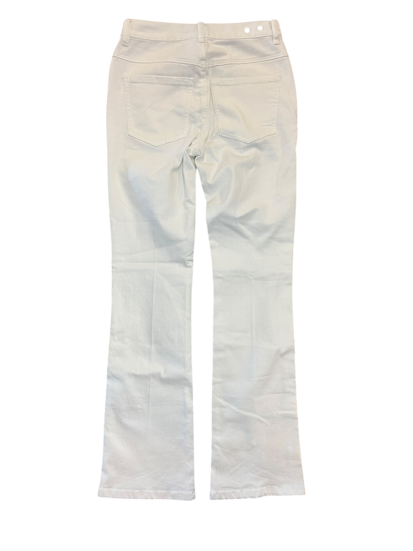 Jeans Flared By Cabi In White Denim, Size:0