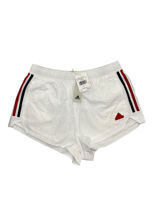Athletic Shorts By Adidas In White, Size:L
