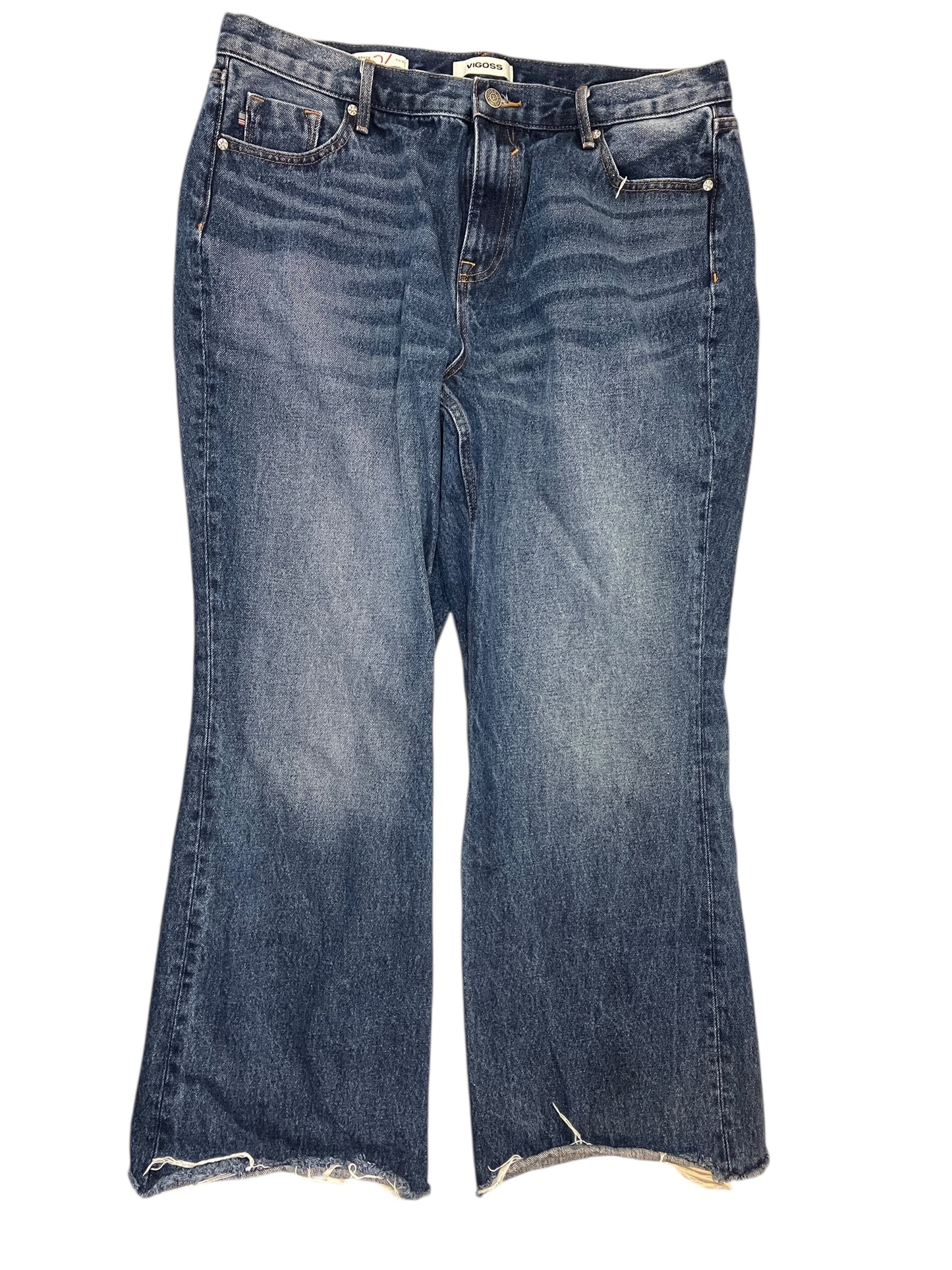 Jeans Wide Leg By Vigoss In Blue Denim, Size:16