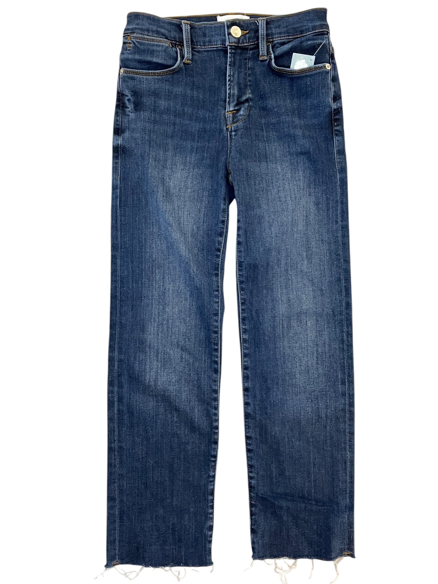 Jeans Straight By Frame In Blue Denim, Size:0