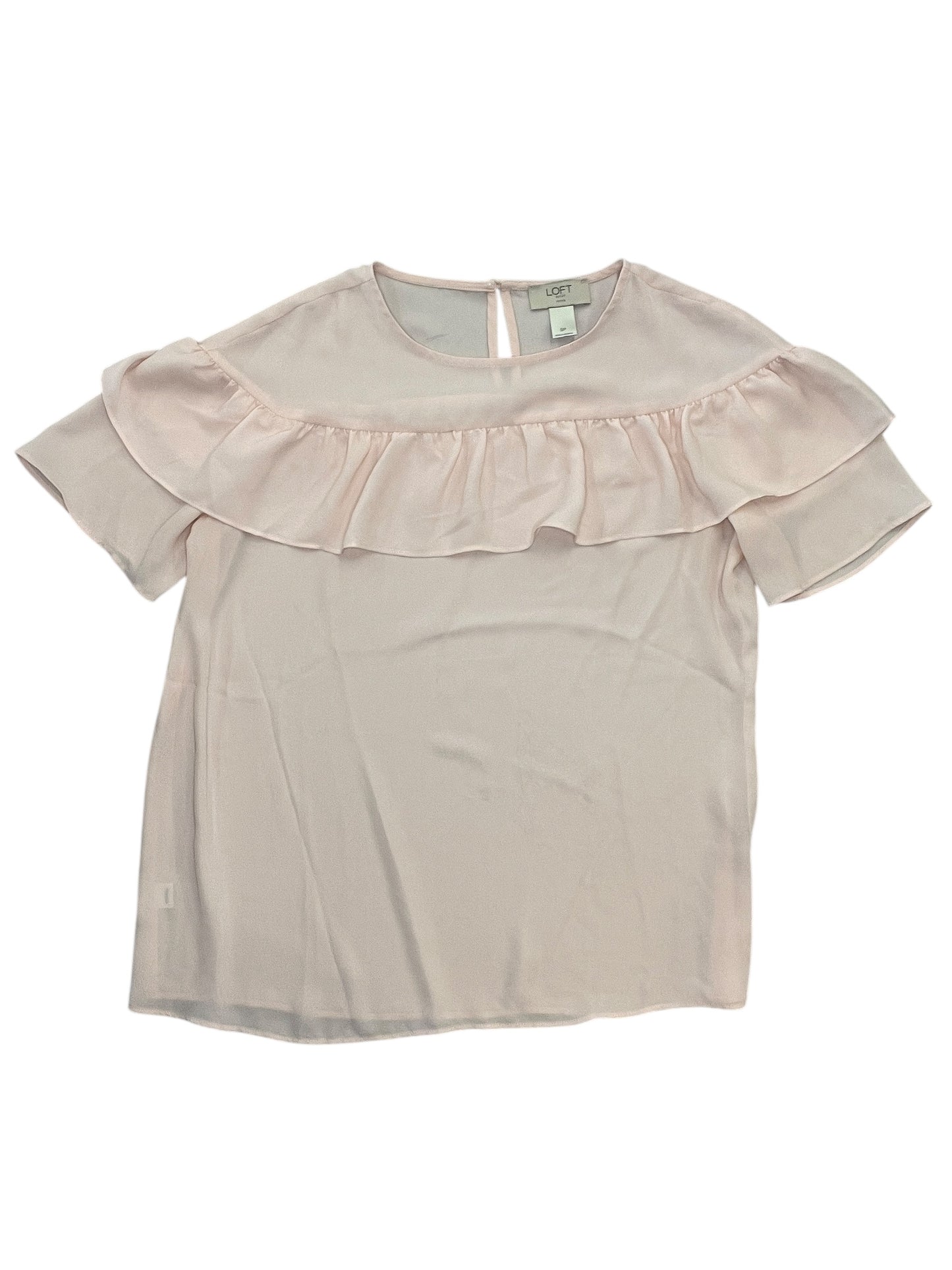 Blouse Ss By Loft In Pink, Size:Sp