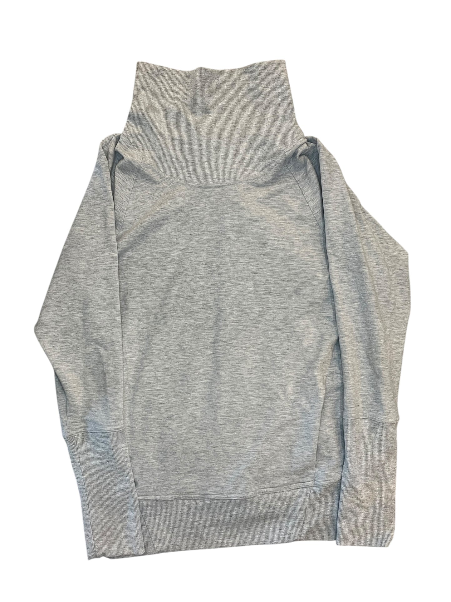 Athletic Top Ls Collar By Lululemon In Grey, Size:M