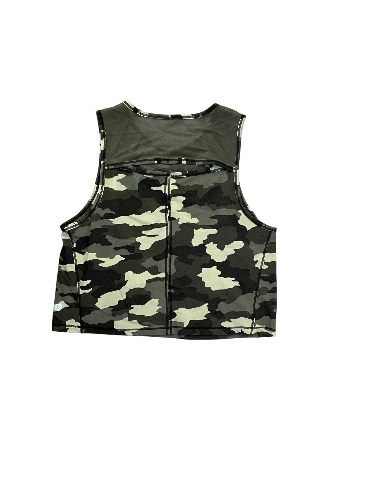 Athletic Tank Top By Lululemon In Camouflage Print, Size:M
