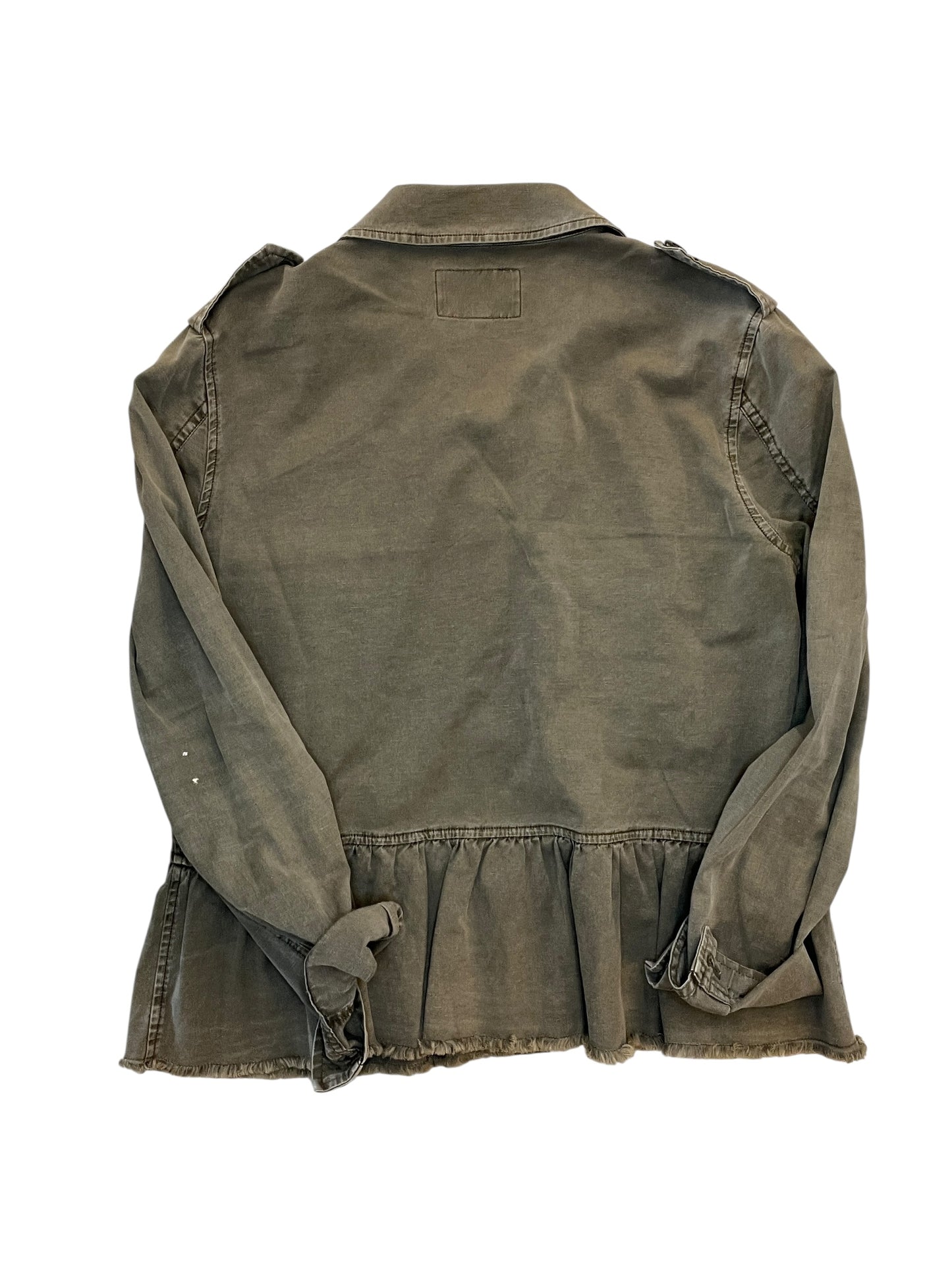 Jacket Denim By Lucky Brand In Brown Denim, Size:M