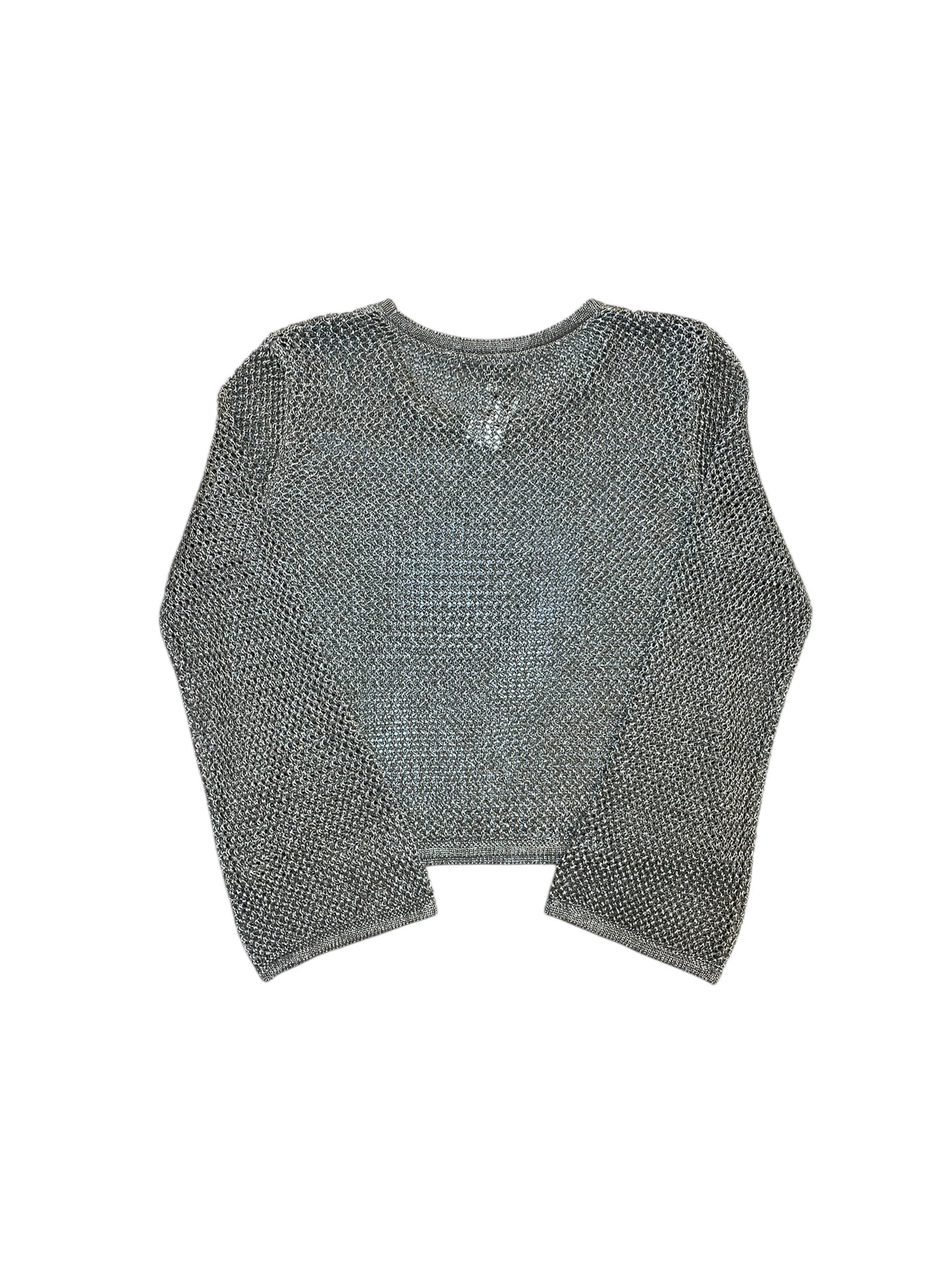 Top Ls By Anthropologie In Silver, Size:L