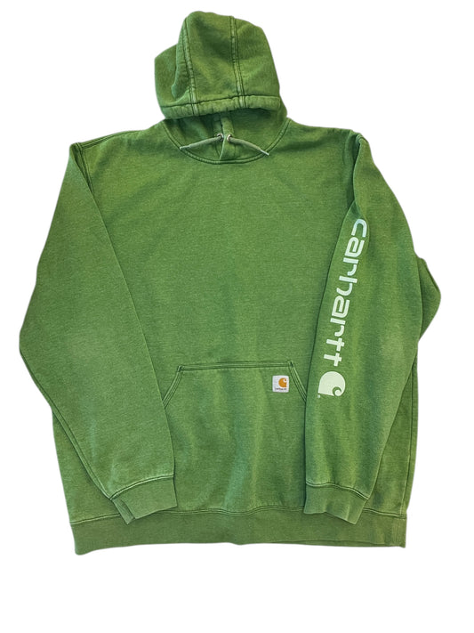 Sweatshirt Hoodie By Carhartt In Green, Size:2X