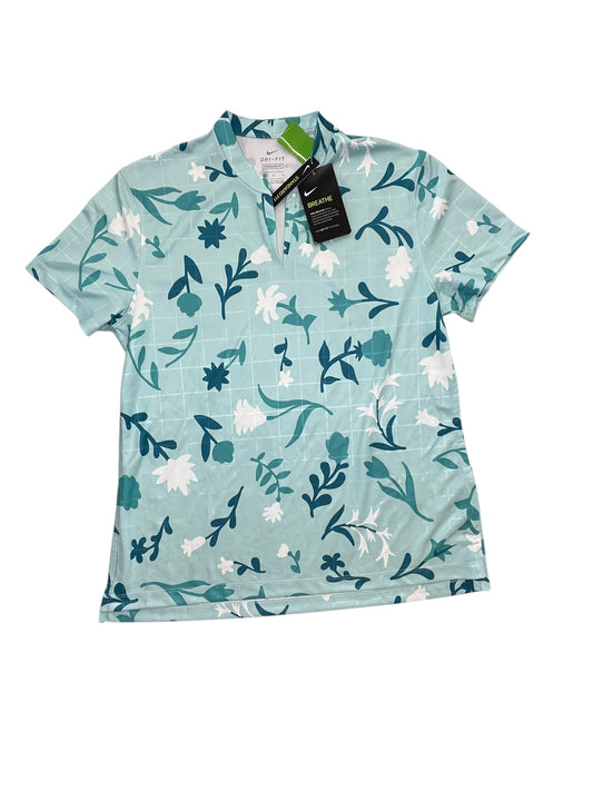 Athletic Top Ss By Nike Apparel In Blue, Size:L