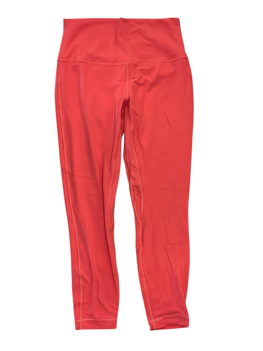 Athletic Leggings By Lululemon In Peach, Size:M