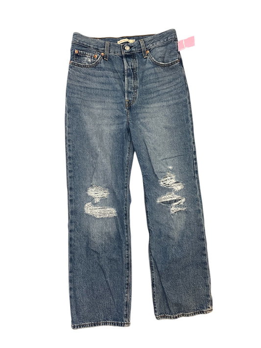 Jeans Straight By Levis In Blue Denim, Size:6
