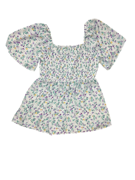 Blouse Ss By Chicsoul In Floral Print, Size:1X